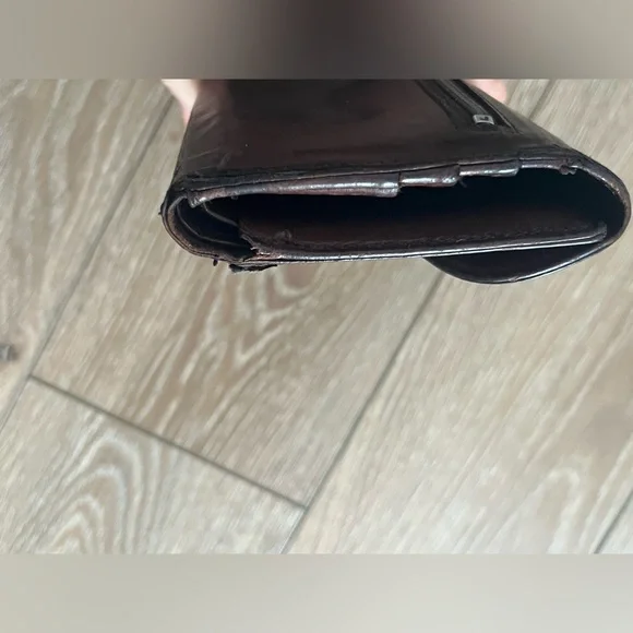 Vintage COACH Leather Tri Fold Brown Wallet neutral chic leather - Picture 13 of 13